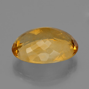 17.29克拉天然金色黄水晶，椭圆形切割，19.9×14.9毫米，VVS