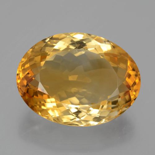 13.42克拉天然金色黄水晶，椭圆形切割，18.7×14.1毫米，VVS