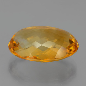 15.93克拉天然金色黄水晶，椭圆形切割，20.2×14.2毫米，VVS