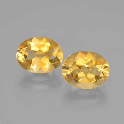 3.60天然金色黄水晶，椭圆形切割，9.1×7.3毫米，VVS-VS