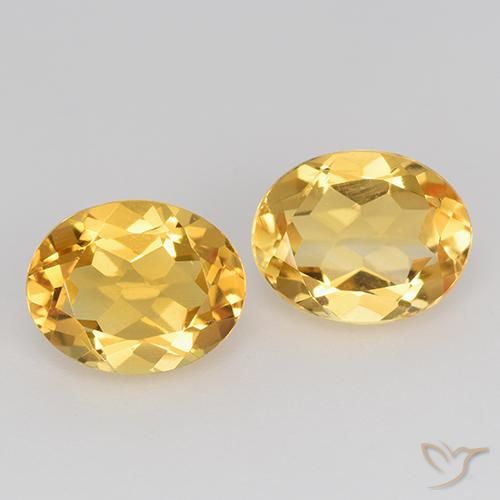3.49克拉天然黄水晶，椭圆形，VVS-VS