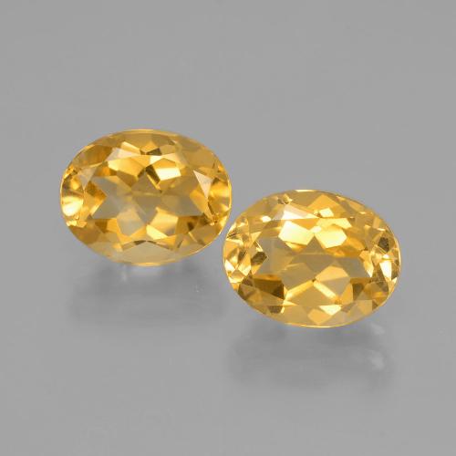 3.84天然金色黄水晶，椭圆形切割，9.1×7.1毫米，VVS