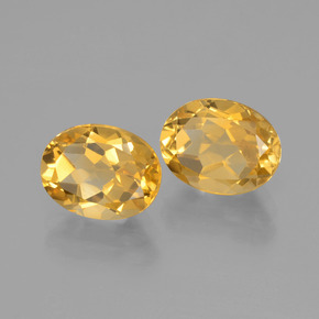 3.84天然金色黄水晶，椭圆形切割，9.1×7.1毫米，VVS
