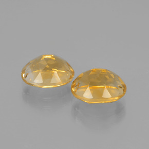 3.84天然金色黄水晶，椭圆形切割，9.1×7.1毫米，VVS