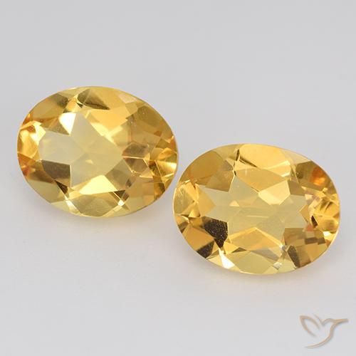 3.26克拉天然黄水晶，椭圆形，VVS-VS