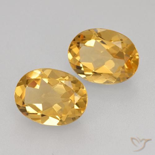 3.39克拉天然黄水晶，椭圆形，VVS-VS