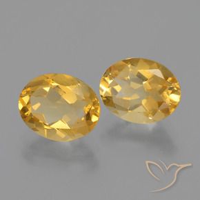 3.26克拉天然黄水晶，椭圆形，VVS-VS