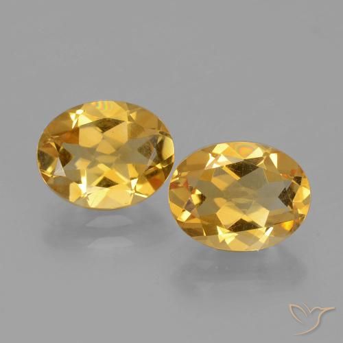 3.20ctw 天然 深金 黄水晶, 椭圆形, VVS-VS