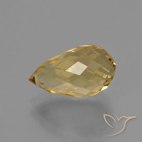 3.74克拉天然黄水晶，泪滴形，VVS-VS