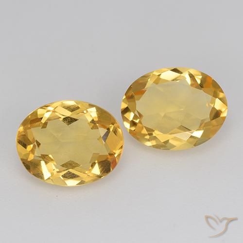 2.81ctw 天然 中金 黄水晶, 椭圆形, VVS-VS