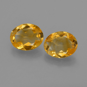 2.54天然黄色黄水晶，椭圆形切割，8.7×6.9毫米，VS