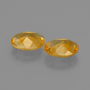2.54天然黄色黄水晶，椭圆形切割，8.7×6.9毫米，VS