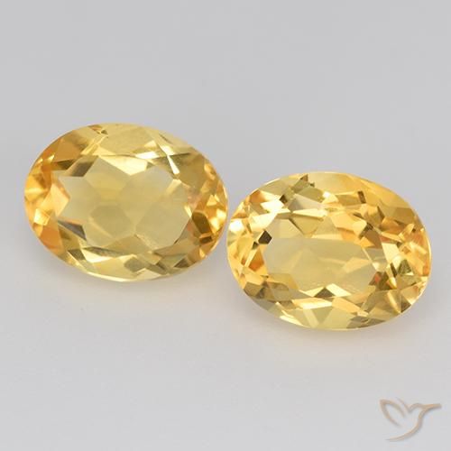 3.87ctw 天然 中金 黄水晶, 椭圆形, VS
