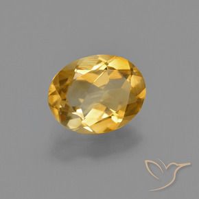 1.40克拉天然金色黄水晶，椭圆形切割，8.9×7毫米，VVS-VS
