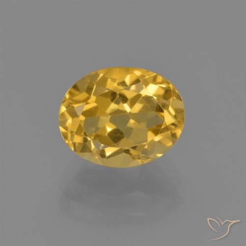 2.09ct 天然 深金橙色 黄水晶, 椭圆形, VVS-VS