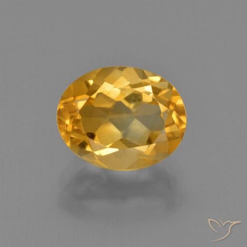 2.08ct 天然 深金色 黄水晶, 椭圆形, VVS-VS