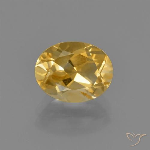 1.85克拉天然黄水晶，椭圆形，VS