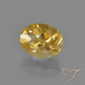 1.85克拉天然黄水晶，椭圆形，VS