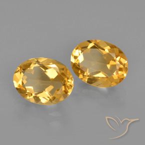 3.14克拉天然黄水晶，椭圆形，VVS-VS