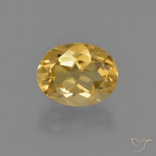 1.90ct 天然 中金 黄水晶, 椭圆形, VVS-VS
