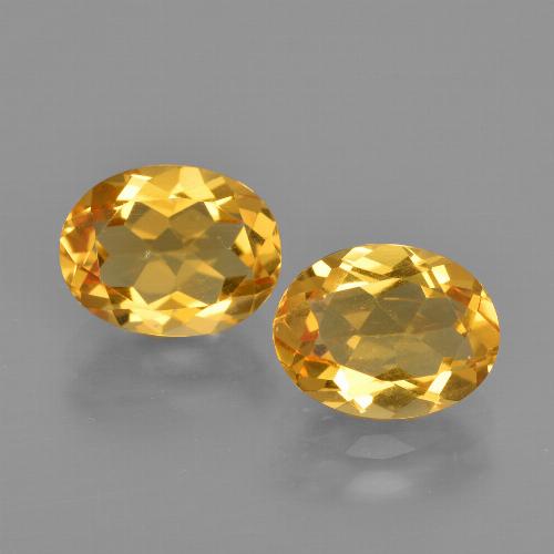3.36天然金色黄水晶，椭圆形切割，9×6.9毫米，VVS-VS