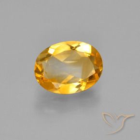 1.38克拉天然黄水晶，椭圆形，VS