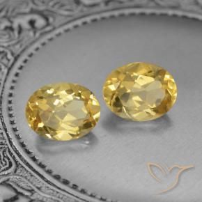 3.84克拉天然黄水晶，椭圆形，VVS-VS