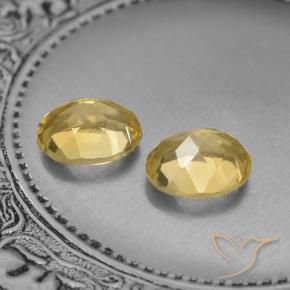 3.84克拉天然黄水晶，椭圆形，VVS-VS