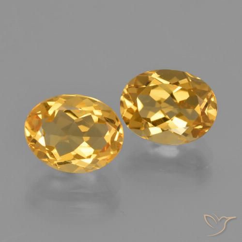 3.69天然金色黄水晶，椭圆形切割，9×6.9毫米，VVS-VS