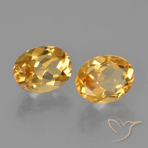 3.69天然金色黄水晶，椭圆形切割，9×6.9毫米，VVS-VS