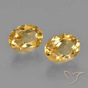 4.04天然金色黄水晶，椭圆形切割，9×7毫米，VVS-VS