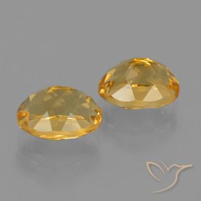 4.04天然金色黄水晶，椭圆形切割，9×7毫米，VVS-VS