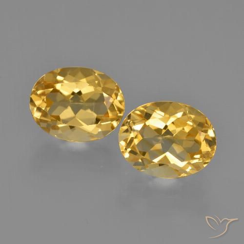3.95ctw 天然 金色 黄水晶, 椭圆形, VVS-VS