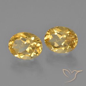 3.95克拉天然黄水晶，椭圆形，VVS-VS