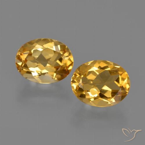 3.64天然金色黄水晶，椭圆形切割，9×7.1毫米，VVS-VS