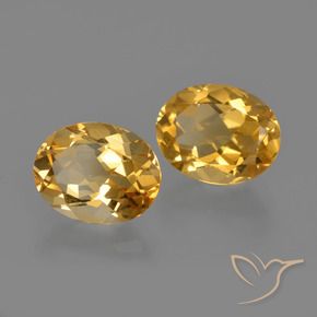 3.64天然金色黄水晶，椭圆形切割，9×7.1毫米，VVS-VS