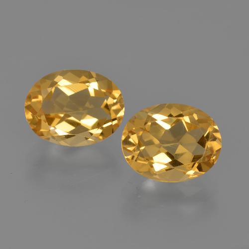 3.46天然金色黄水晶，椭圆形切割，8.9×7毫米，VVS-VS