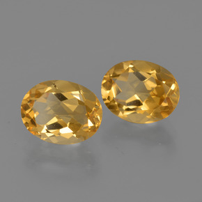 3.46天然金色黄水晶，椭圆形切割，8.9×7毫米，VVS-VS