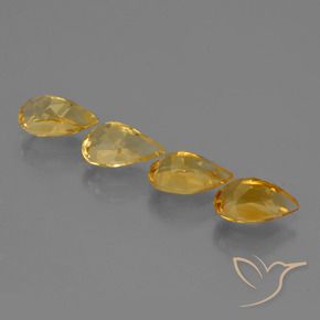 3.03克拉天然黄水晶，梨形，VS