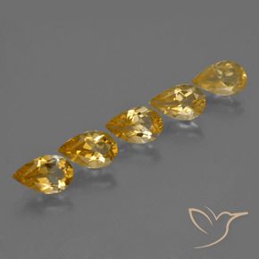 3.27克拉天然黄水晶，梨形，VS