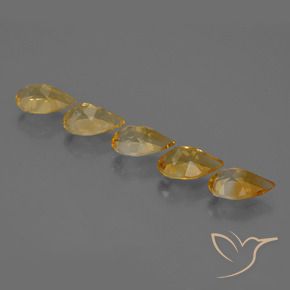 3.27克拉天然黄水晶，梨形，VS
