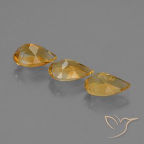 2.25克拉天然黄水晶，梨形，VS