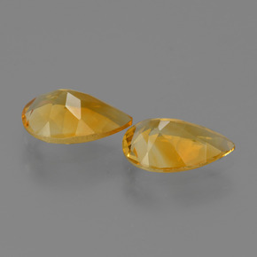 2.00天然金色黄水晶，梨形，9×6.1毫米，VVS-VS