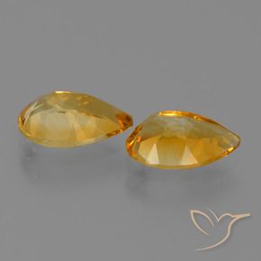 2.30克拉天然黄水晶，梨形，VS