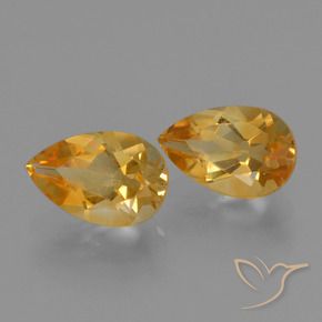 2.38克拉天然黄水晶，梨形，VVS