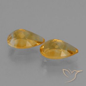 2.38克拉天然黄水晶，梨形，VVS