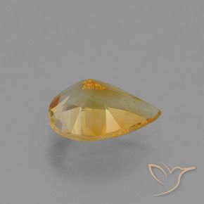 1.09克拉天然黄水晶，梨形，VS