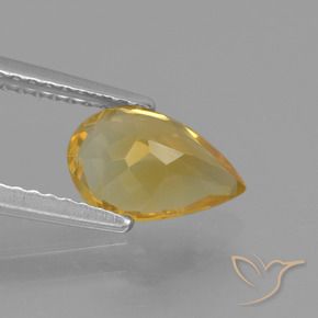 1.17克拉天然黄水晶，梨形，VS