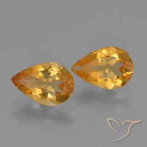 1.90克拉天然黄水晶，梨形，VVS
