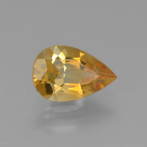 1.13克拉天然金色黄水晶，梨形，9.2×6.1毫米，VVS
